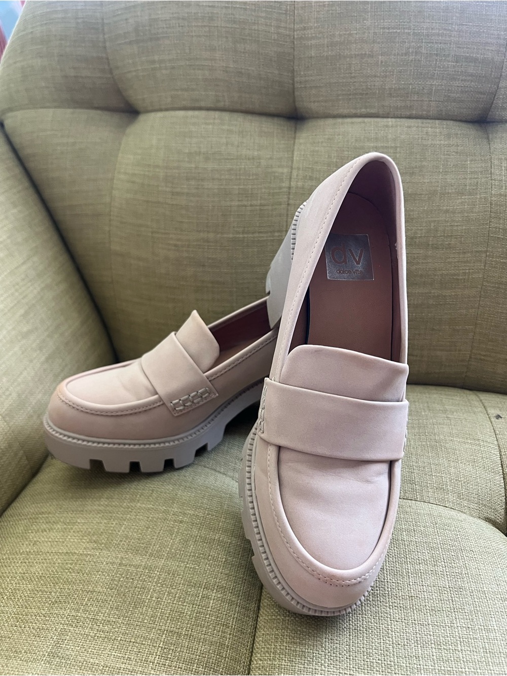 Dolce Vita Pale Pink Lug Sole Loafer